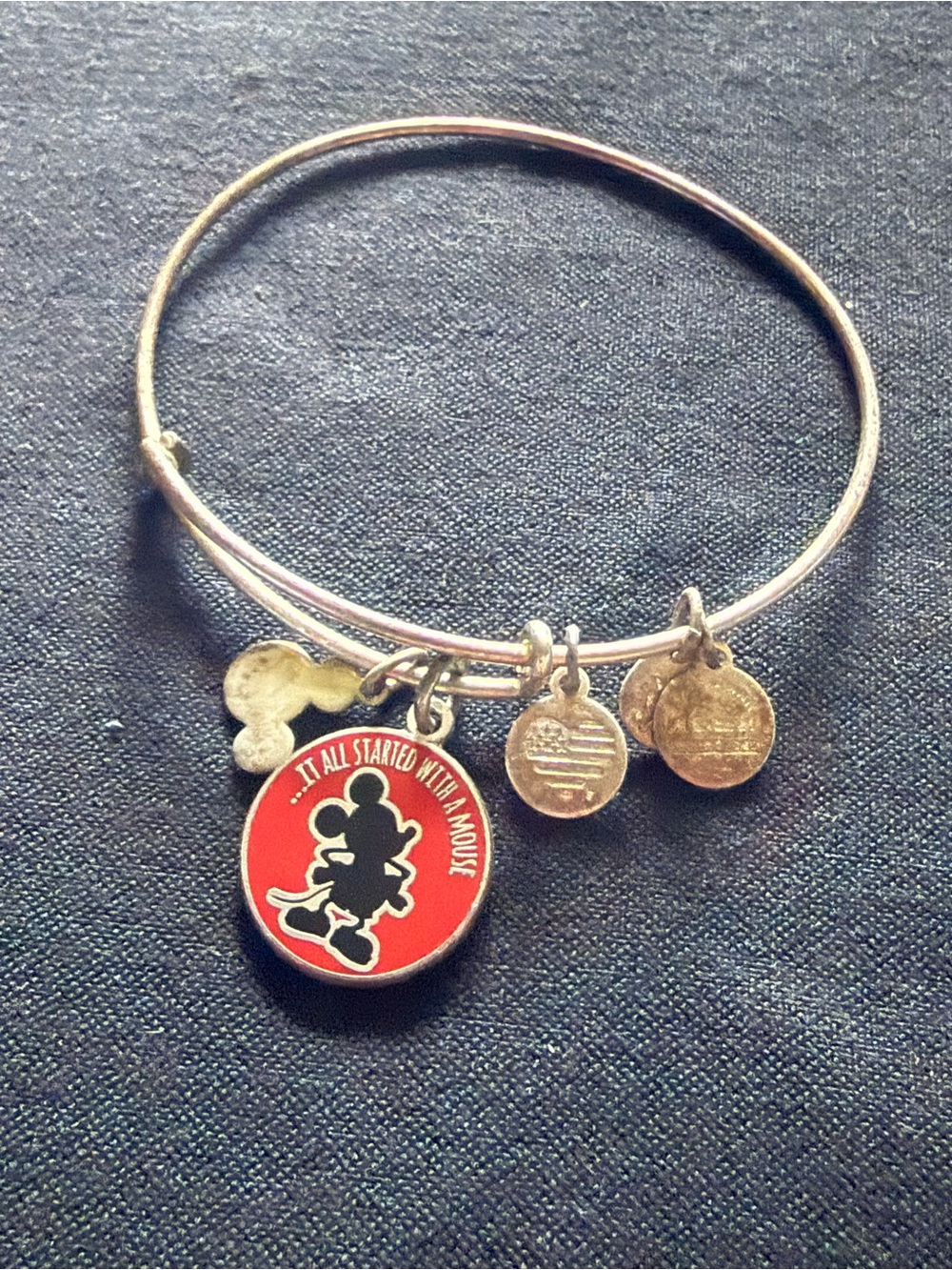 Alex and Ani - Disney Red Mickey Charm Bangle Bracelet